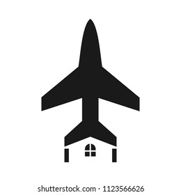 Airplane and Home vector logo.