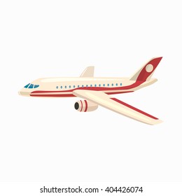 Airplane icon. Aeroplane in cartoon style isolated vector illustration