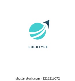 Airplane icon. Air ticket booking logo template. Logo concept of navigator, loukost, airport, booking tickets, travel application, tourism, trip.