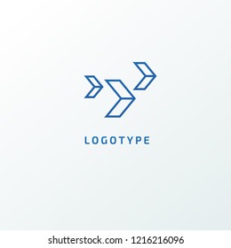 Airplane icon. Air ticket booking logo template. Logo concept of navigator, loukost, airport, booking tickets, travel application, tourism, trip.