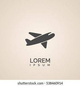Airplane icon. aircraft sign