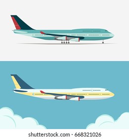 Airplane icon, Aircraft in the sky, air vehicle. vector
