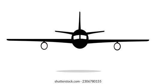 Airplane icon. Aircraft travel sign. Flight transport symbol. Vector illustration.