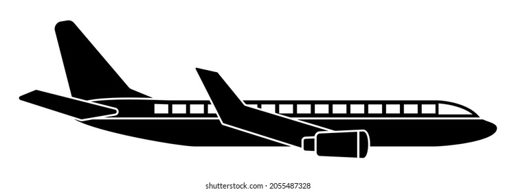 airplane icon, aircraft icon, airplane vector sign symbol of air transportations