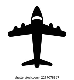 icono de avión, vector de línea aérea, ilustración de vuelo