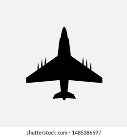 Airplane Icon. Airliner Vector, Sign and Symbol for Design, Presentation, Website or Apps Elements.