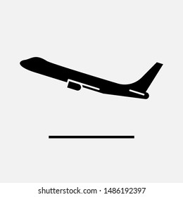 Airplane Icon. Airliner Vector, Sign and Symbol for Design, Presentation, Website or Apps Elements.