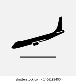 Airplane Icon. Airliner Vector, Sign and Symbol for Design, Presentation, Website or Apps Elements.