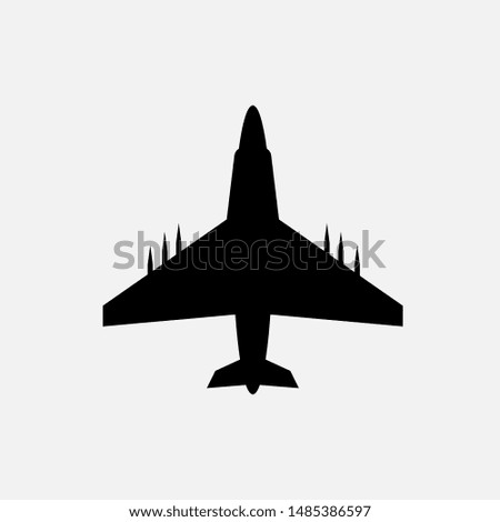 Airplane Icon. Airliner Vector, Sign and Symbol for Design, Presentation, Website or Apps Elements.