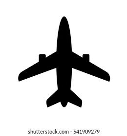 Airplane icon, airport sign, vector illustration