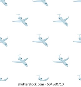 Airplane icon in cartoon style isolated on white background. Rest and travel symbol stock vector illustration.
