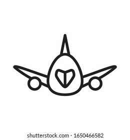 airplane icon collection, trendy style