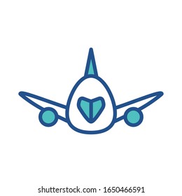 airplane icon collection, trendy style
