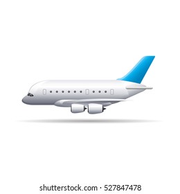 Airplane icon in color. Aviation transportation travel