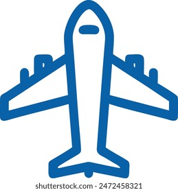 Icono de avión con color editable completo