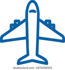 Airplane icon complete editable color