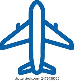 Airplane icon complete editable color