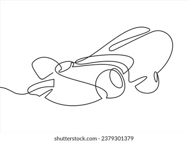Airplane icon. Continuous one line draw of flying plane minimalist vector illustration design on white background. Isolated simple line modern graphic style. Hand drawn graphic concept for transport