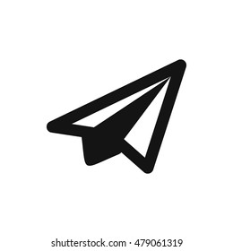 Airplane icon. Dark gray on white background.