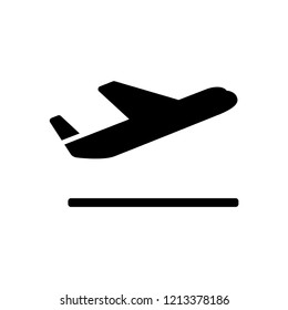 Airplane Icon. Departures Symbol - Vector.