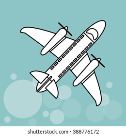 Airplane icon  design 