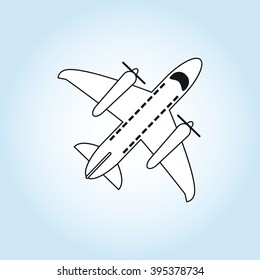 Airplane icon design 