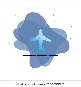 Airplane Icon Design, With Background