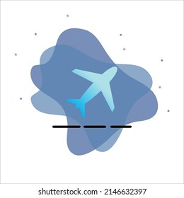 Airplane Icon Design, With Background