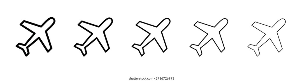 Design de ícone de avião, logotipo, aplicativo, interface do usuário. Ilustração vetorial, EPS