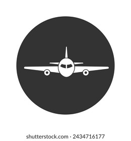 Airplane icon design in modern flat style sign