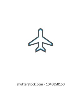 Airplane icon design. Transportation icon vector illustration
