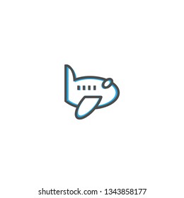 Airplane icon design. Transportation icon vector illustration