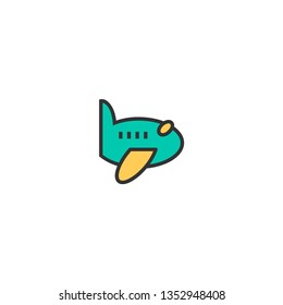 Airplane icon design. Transportation icon vector illustration