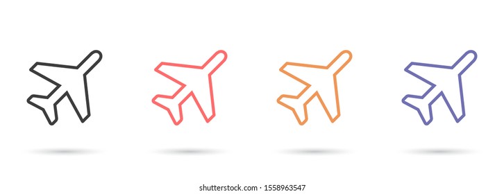 airplane icon design vector graphics