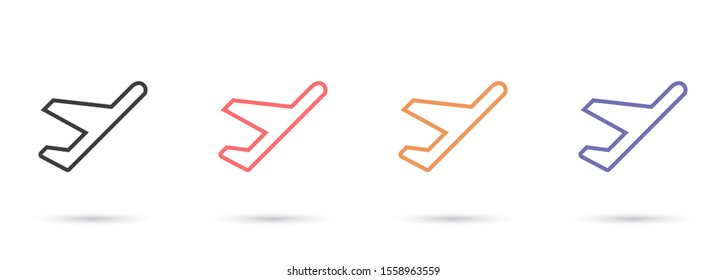 airplane icon design vector graphics