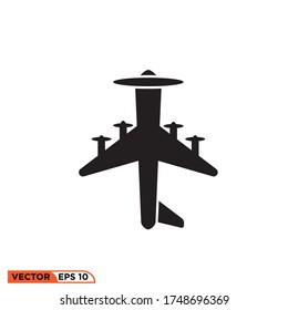 Plantilla de ilustración de vector de diseño de icono de avión