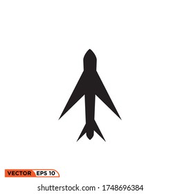 Plantilla de ilustración de vector de diseño de icono de avión