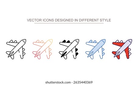 Flugzeugsymboldesign mit weißem Hintergrund - Stockgrafik
