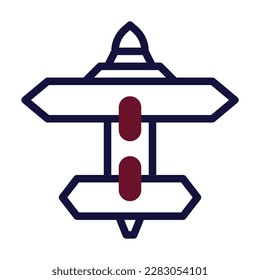 airplane icon duotone maroon navy military illustration vector army element and symbol perfect. Icon sign from modern collection for web.