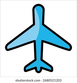 Elemento del icono del avión para el diseño