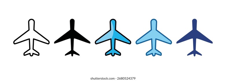 Elemento del icono del avión para el diseño