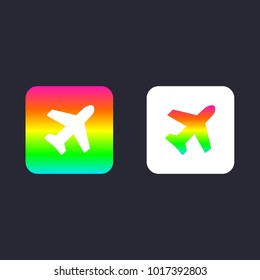 airplane icon eps 10 vector design