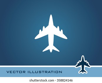 Airplane Icon. Eps-10.