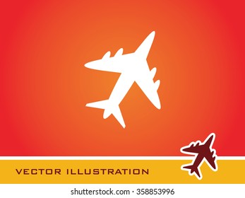 Airplane Icon.  Eps-10.