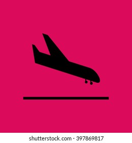 Airplane Icon. Eps-10.