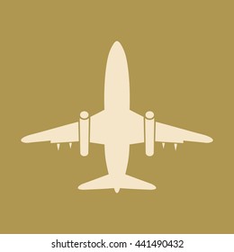 Airplane Icon. Eps-10.
