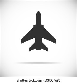 Airplane  icon, Figther Plnae  vector illustration