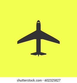 Airplane icon flat. 