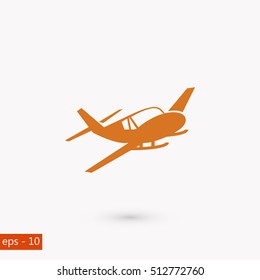 Airplane icon, flat design best vector icon
