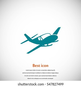 Airplane icon, flat design best vector icon